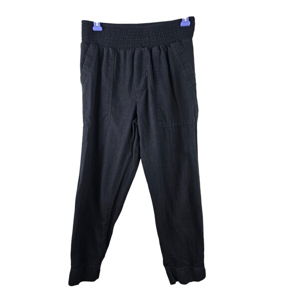 Pact Womens Black Organic Cotton Elastic Waist Jogger Pants Size S - Picture 1 of 6